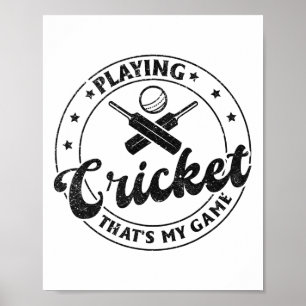 Cricket spielen, das ist mein Spiel - Cricketspiel Poster