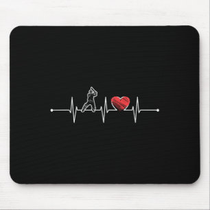Cricket-Spieler-Herzschlag-Geschenk Ekg Cricket-Fa Mousepad