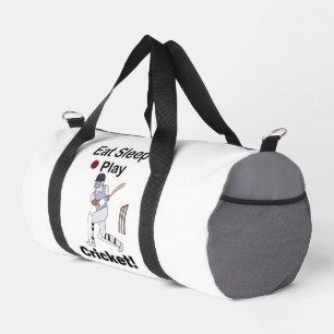 Cricket Sport Essen Schlafen Spielen Cricket  Duffle Bag