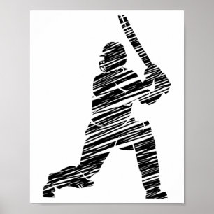 Cricket Sport Spieler 8 Poster