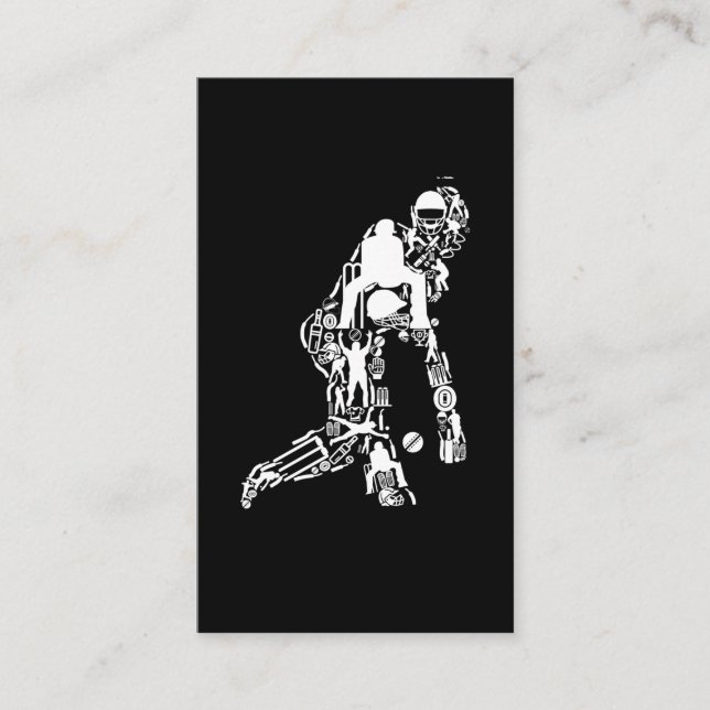 Cricket Sport Symbols Cricket Player Visitenkarte (Vorderseite)