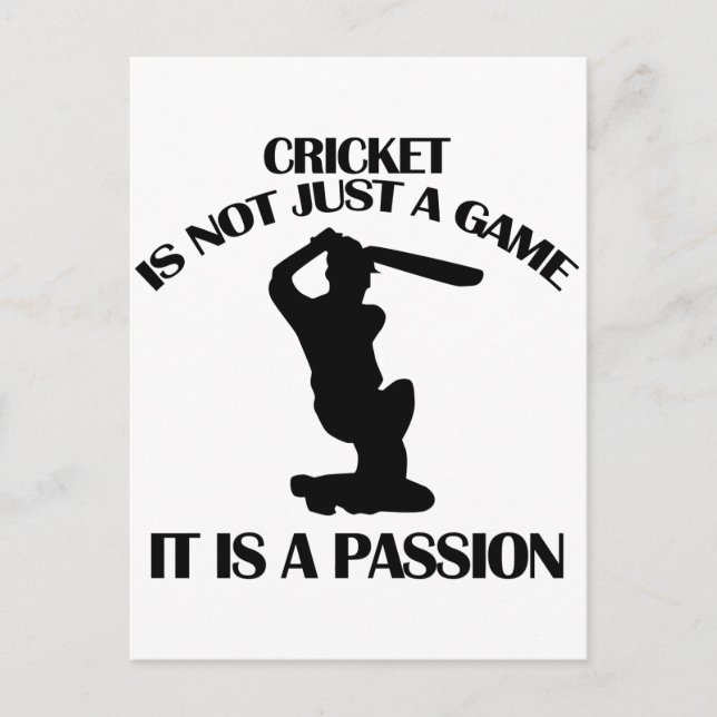 CRICKET-Sportdesigns Postkarte (Vorderseite)