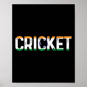 Cricket-Sportler Indien Cricket  Poster