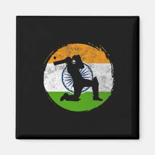 Cricket-Sportspiel Flagge Indiens Cricket-Spieler Magnet