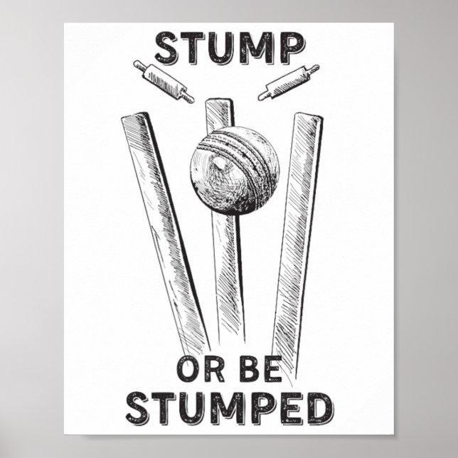Cricket T20 Jersey Stump oder gestumpt werden  Poster (Vorne)