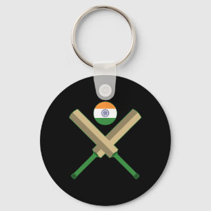 Cricket T Cricket Ll Indische Flagge Indien Cricke Schlüsselanhänger
