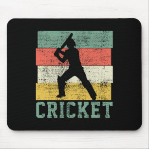 Cricket T-Shirt Cricketer T-Shirt Spieler Trainer Mousepad