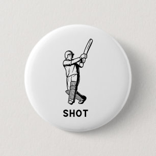 Cricket-T-Shirt Cricketspieler Cricketspieler Indi Button