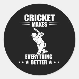 Cricket-Team macht alles besser Cricket T Cri Runder Aufkleber