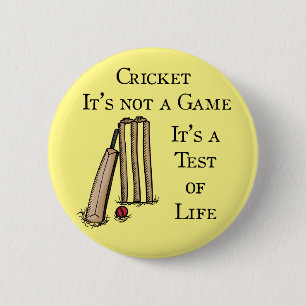 Cricket-Test-Abzeichen Button
