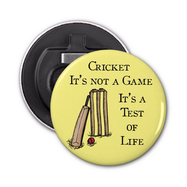 Cricket Test Flaschenöffner (Vorderseite)