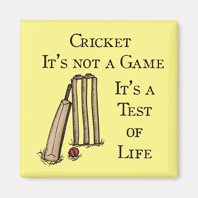 Cricket-Test-Kühlschrankmagnet Magnet (Vorne)