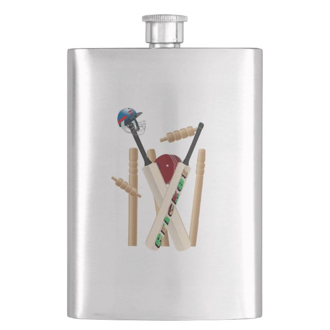 Cricket the Game, Classic Hip Flask Flachmann (Vorderseite)