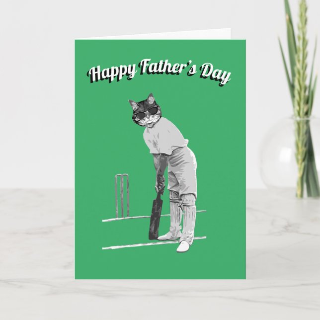 Cricket Vatertag Karte (Vorderseite)