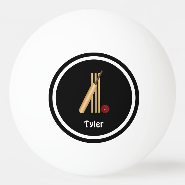 Cricket-, Weide-, Fledermaus- und Ballvorlage Tischtennisball (Vorderseite)