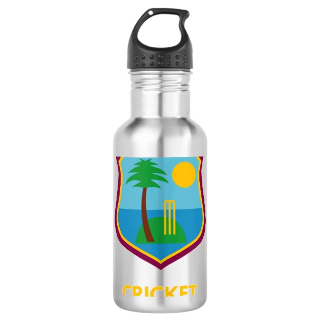 Cricket West Indies Support Tank Top Edelstahlflasche (Vorderseite)