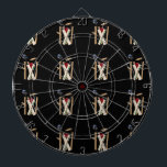 Cricket-Wickel, -Fledermäuse und -Ball, Dartscheibe<br><div class="desc">Abgebildet sind Grillen mit Fledermäusen,  Ball und Helm</div>
