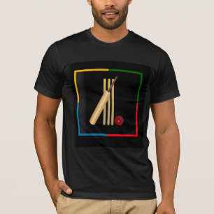 Cricket, Wicket, Schläger und Ball, T-Shirt