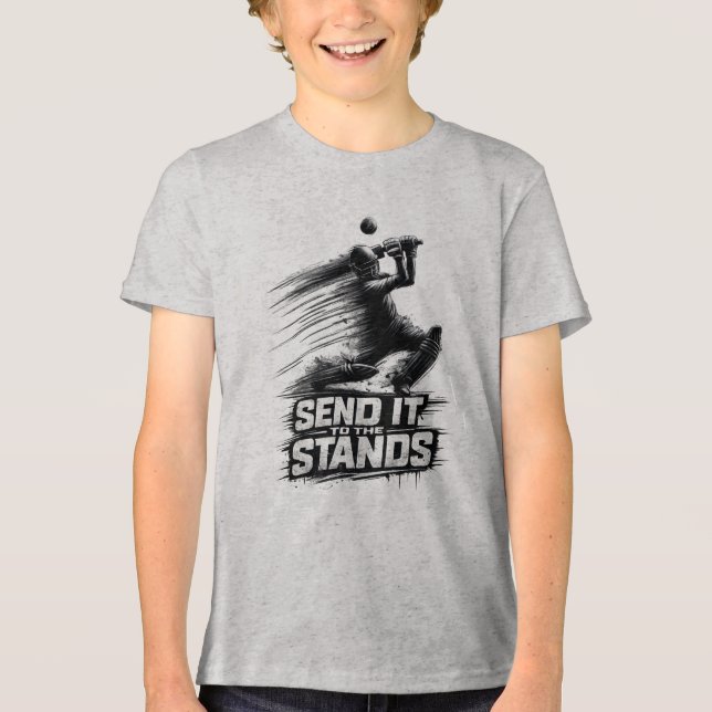 Cricket World Cup Power  T-Shirt Tri-Blend Shirt (Vorderseite)