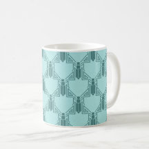 Crickets Art déco - Mug de café Turquoise clair