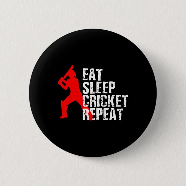 Cricketspieler Cooles Geschenk  Button (Vorderseite)
