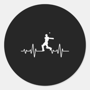 Cricketspieler Cricket Sport Cricket Runder Aufkleber