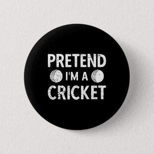 Cricketspieler Cricket Sport Vintage Cricket 8  Button