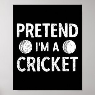 Cricketspieler Cricket Sport Vintage Cricket 8 Poster