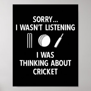 Cricketspieler Cricket Sport Vintage Cricket  Poster