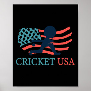 Cricketspieler Cricket USA Team Trainer Amerikanis Poster