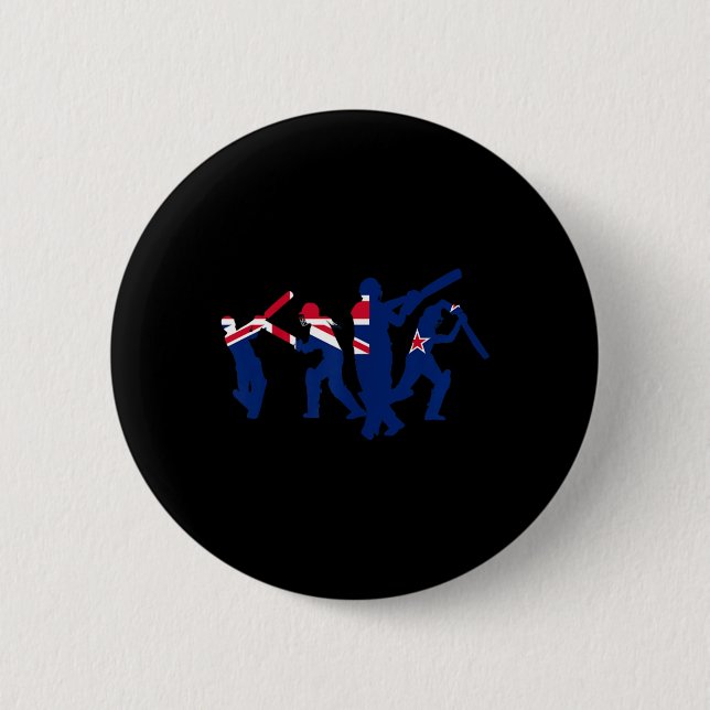 Cricketspieler-Designs  Button (Vorderseite)