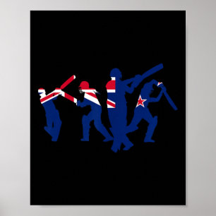 Cricketspieler-Designs Poster