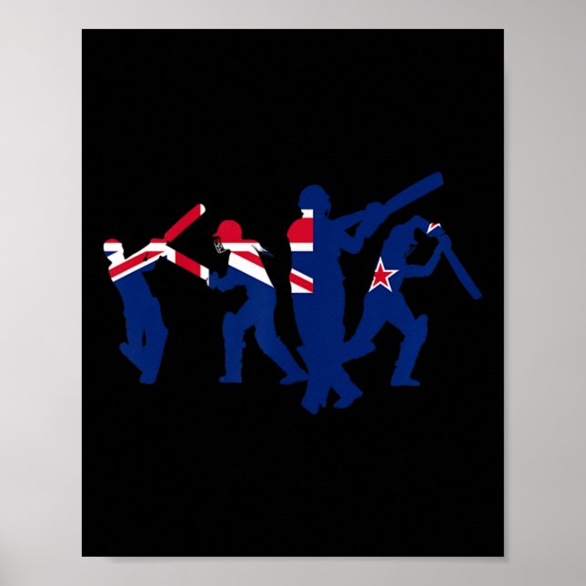 Cricketspieler-Designs  Poster (Vorne)