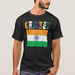 Cricketspieler indische Flagge für jugendliche Jun T-Shirt