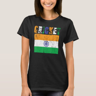 Cricketspieler indische Flagge für jugendliche Jun T-Shirt