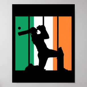 Cricketspieler Jungen Sport Grillen Poster