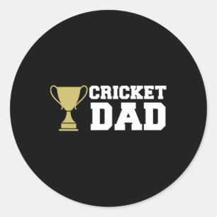 Cricketspieler Sport 1 Runder Aufkleber