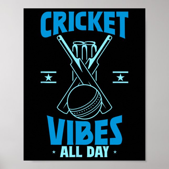 Cricketspieler Sport  Poster (Vorne)