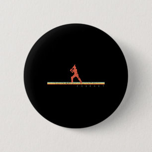 Cricketspieler-Trainer-Geschenk Sport Retro  Button