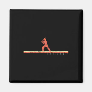 Cricketspieler-Trainer-Geschenk Sport Retro Magnet
