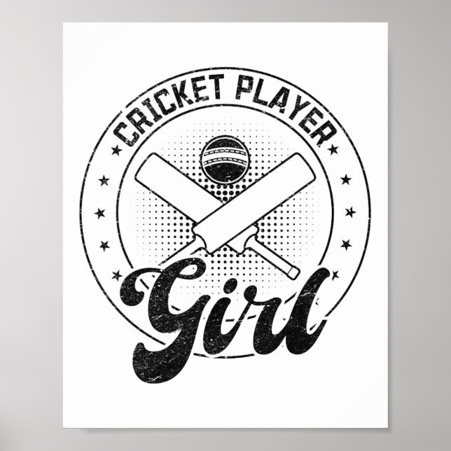 Cricketspielerin Poster (Vorne)