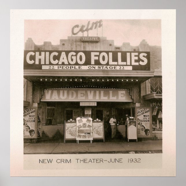Crim Theater, Vaudeville, Kilgore, TX 1931 / 32 Poster (Vorne)