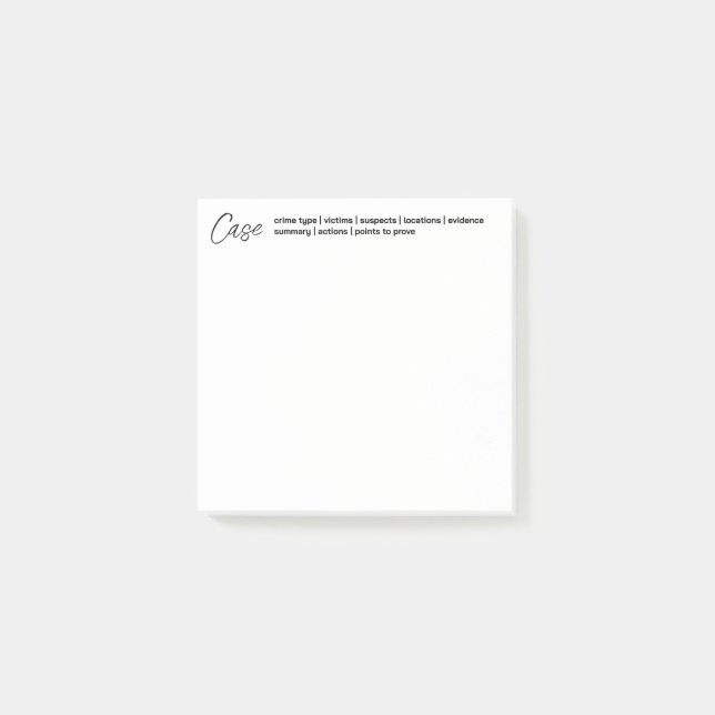 Crime & Forensic Sticky Post-it-Notizen Post-it Klebezettel (Vorderseite)