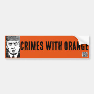CRIMES AVEC autocollant de pare-chocs ORANGE