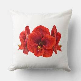 Crimson Amaryllis-Blüte – Elegante botanische Blüt Kissen