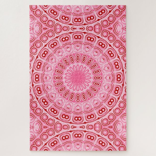 Crimson and Pink Mandala Pattern (Vertikal)