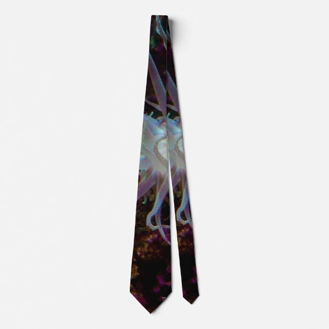 Crimson Anemone Neck Tie Krawatte (Vorderseite)