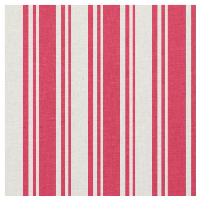 Crimson & Beige Muster der Streifen Stoff (Nahaufnahme)