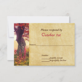 Crimson Blätter Fall Weddinhg Einladung UAWG