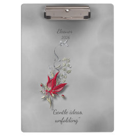 Crimson Butterfly Bloom clipboard Klemmbrett